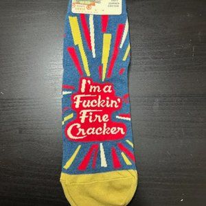BlueQ Hilarious I'm a F*** Fire Cracker Ankle Socks Fits Shoe 5-10
